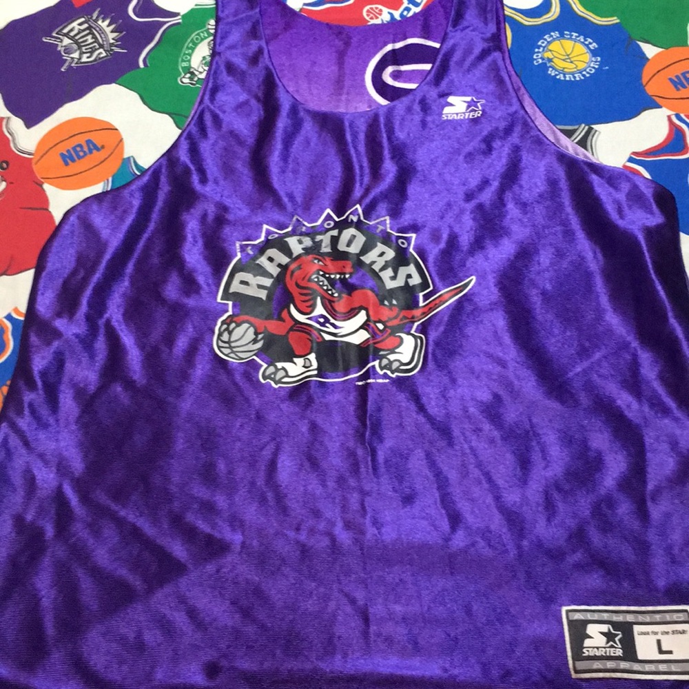 Vintage STARTER Toronto Raptors Reversible Jersey - Picture 4 of 6